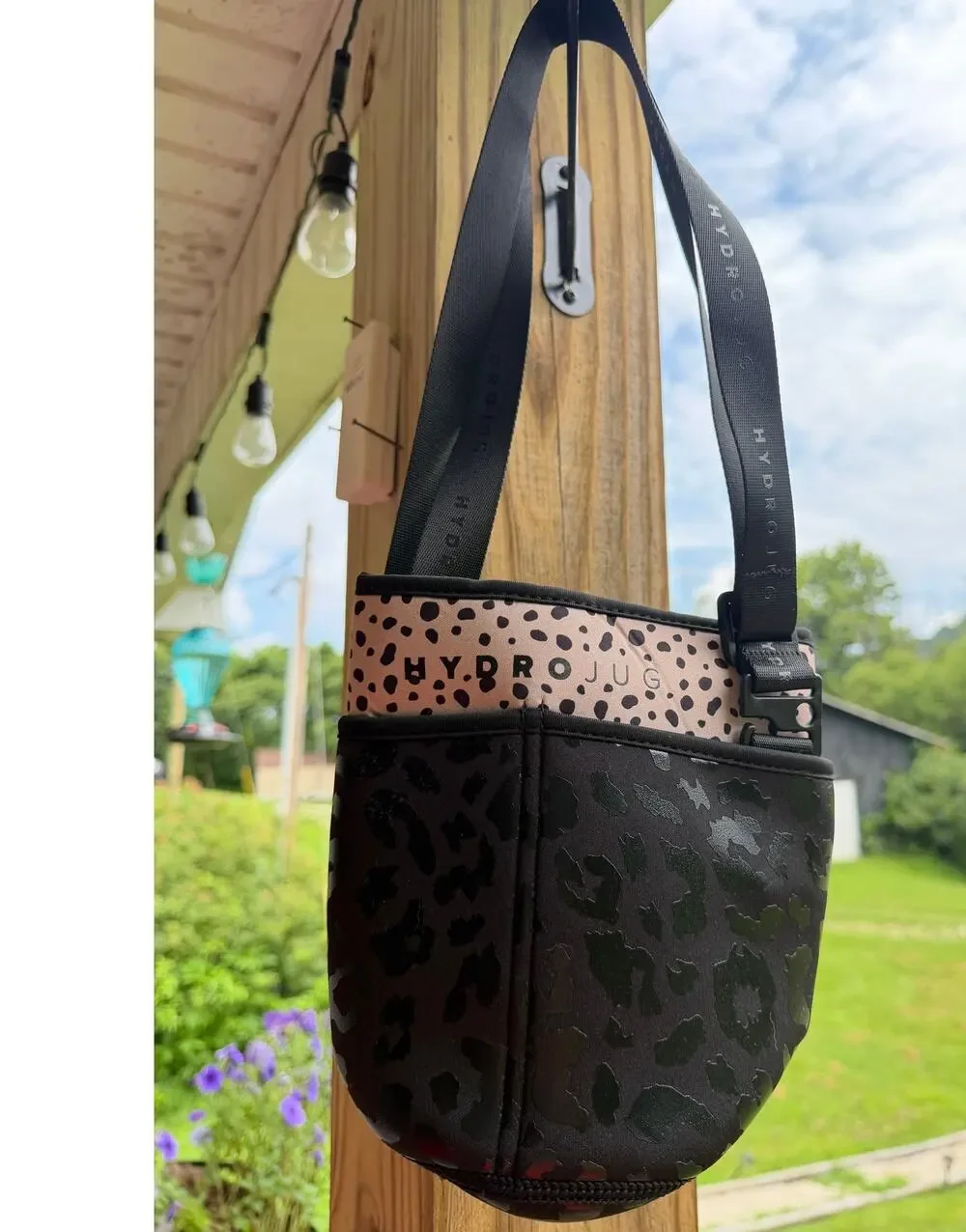 HydroJug Hard-to-Find Black Leopard Double Neoprene Water Bottle Carrier
